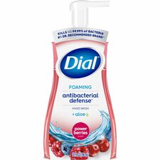 Dial Power Berries Foam Soap Power Berries Scent - 10 fl oz - Pump Bottle Dispenser - Bacteria Remover - Hand, Skin - Antibacterial - Red - Pleasant Scent - 1 Each