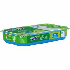 Swiffer Sweeper Wet Cloths 8" Width x 10" Length - Disposable, Residue-free, Scented, Pre-moistened - Cloth - White - 12 / Pack