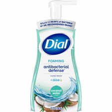 Dial Complete Foam Hand Wash Pump Coconut Water Scent - 10 fl oz - Pump Dispenser - Bacteria Remover, Kill Germs - Hand, Bathroom, Kitchen - Moisturizing - Antibacterial - Clear - 8 / Carton
