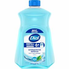 Dial Antibacterial Defense Liquid Hand Soap Spring Water Scent - 1.63 quart - Bottle Dispenser - Bacteria Remover - Hand - Antibacterial - Blue - Recycled - Cruelty-free, Paraben-free, Phthalate-free, Silicone-free, pH Balanced - 3 / Carton