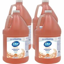 Dial Antibacterial Defense Foaming Handwash 1 gal - Bottle Dispenser - Bacteria Remover - Hand - Antibacterial - Orange - Cruelty-free, Paraben-free, Phthalate-free, Silicone-free, pH Balanced - 4 / Carton