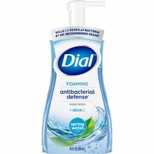 Dial Complete Spring Water Foaming Soap Spring Water Scent - 10 fl oz - Pump Bottle Dispenser - Bacteria Remover - Hand - Antibacterial - Light Blue - 8 / Carton