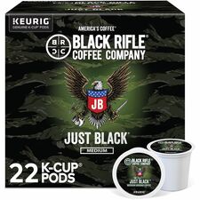 Black Rifle K-Cup Just Black Coffee Compatible with Keurig K-Cup Brewer - Medium - K-Cup - Just Black - Kosher - 22 / Box