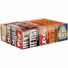 Hershey Chocolate Assortment Milk Chocolate, Peanut Butter, Milk Chocolate with Almond - 2.81 lb - 30 / Carton
