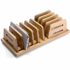 Officemate Bamboo Small File Sorter 9 Compartment(s) - 3.80" Height x 13" Width x 5.90" Depth - Stackable - Adjustable Compartment, Stackable, Durable - Natural Wood Grain - Bamboo - 1 Each