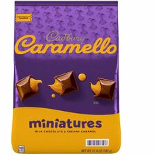 CADBURY Caramello Miniatures Caramel Milk Chocolate - 1.72 lb - 1 / Carton