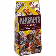 Hershey Chocolate Assortment Chocolate, Dark Mildly Sweet Chocolate, Milk Chocolate, Chocolate Candy with Peanuts - 3.50 lb - 180 / Carton