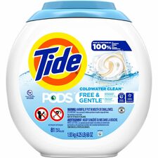 Tide Pods Laundry Detergent For Laundry - Concentrate - Pod - Spring Meadow Scent - Dye-free - White - 81/Pack - 4 / Carton