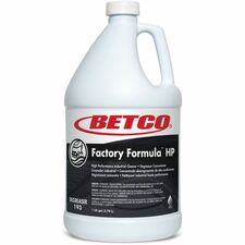 Betco Factory Formula HP Cleaner/Degreaser For Multi Surface, Multipurpose - Concentrate - Liquid - 128 fl oz (4 quart) - 11.5 to 12.5 pH - Light Citrus Scent - Low Foaming, Film-free, Water Soluble - Blue Bottle - 4 / Carton