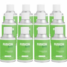 Fresh Products Fusion 3000 Metered Aerosols 6000 ft³ - Cucumber Melon - 30 Day - Odor Neutralizer, VOC Compliant - 12 / Carton