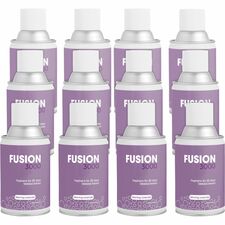 Fresh Products Fusion 3000 Metered Aerosols 6000 ft³ - Morning Lavender - 30 Day - Odor Neutralizer, VOC Compliant - 12 / Carton
