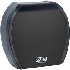 LoCor Paper Jumbo Bath Tissue Dispenser Roll Dispenser - 4.8" Height x 12" Width x 11.8" Depth - Matte Black - 1 Each