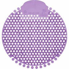 Fresh Products Wave 360 Urinal Screens Lasts upto 60 Days - Splash Reducer, Odor Control - 5 / Box - Purple