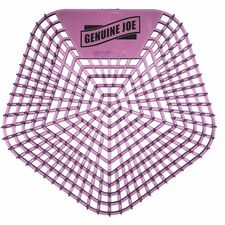 Genuine Joe Urinal Screens Lasts upto 30 Days - Dual Sided Design - 10 / Carton - Purple
