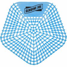 Genuine Joe Urinal Screens Lasts upto 30 Days - Dual Sided Design - 10 / Carton - Blue