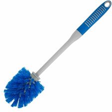 Genuine Joe Toilet Bowl Brush Polyethylene Terephthalate (PET) Bristle - Polypropylene, Thermoplastic Rubber (TPR) Handle - Blue, Gray - 1 Each