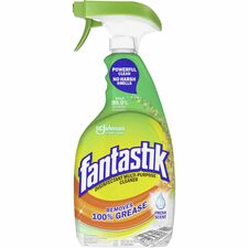 fantastik® Disinfectant Cleaner For Multi Surface, Multipurpose - Spray - 32 fl oz (1 quart) - Fresh Scent - Disinfectant, Deodorize, Pleasant Scent - Green - 8 / Carton