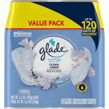 Glade Automatic Spray Refill Value Pack 12.4 fl oz (0.4 quart) - 70 Day - Long Lasting - 2/Pack - 3 / Carton