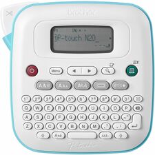 Brother P-touch PT-N20 Thermal Transfer - 0.47 in/s Mono - 3 Fonts - 3 Font Size - 7 Text Style - 180 dpi - Label - 0.47" - Battery - 6 Batteries Supported - AAA - White, Teal - Desktop, Handheld - QWERTY, Manual Cutter, Auto Numbering, Horizontal Alignme