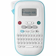 Brother P-touch PT-N10 Thermal Transfer - 0.35 in/s Mono - 3 Fonts - 3 Font Size - 6 Text Style - 180 dpi - Label - 0.47" - Battery - 6 Batteries Supported - AAA - White, Teal - Handheld - QWERTY, Manual Cutter, Horizontal Alignment, Vertical Printing, Au