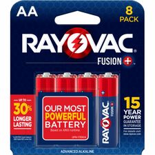 Rayovac Fusion Battery For Microphone, Video Game Controller, Toy - AA - 8 / Pack