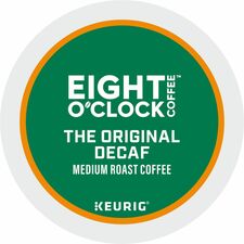 Eight O'Clock K-Cup Coffee Compatible with Keurig K-Cup Brewer - Medium - K-Cup - Arabica, Decaf, Original - Decaffeinated - 24 / Box