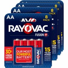 Rayovac Fusion Battery For Microphone, Toy, Video Game Controller, Headset, Remote Control Aircraft, High Drain Device - AA - 8 Batteries/Pack - 24 / Carton