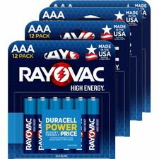 Rayovac High Energy Battery For Flashlight, Mouse, Remote Control, Smart Home Device - AAA - 12/Pack - 4 / Carton