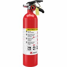 Kidde Pro 2.5 MP-1 Fire Extinguisher 2.50 lb Capacity - Rechargeable, Safety Pin - Red