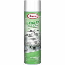 Claire Claire Utility Cleaner For General Purpose, Multipurpose - Spray, Foam - Mild Solvent Scent - Anti-fog, Anti-static - White - 1 Each