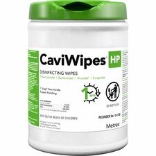 Metrex Caviwipes HP Wipe - Disinfectant - White - 160 Each