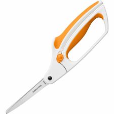Fiskars Easy Action Bent Scissors Bent - Stainless Steel Precision-ground Blade - Sharp Tip - Multi - 1 Each