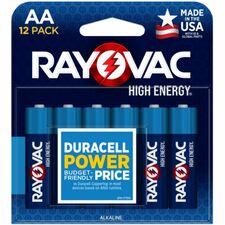 Rayovac Alkaline AA Batteries For Flashlight, Mouse, Remote Control, Household - AA - 12 / Pack
