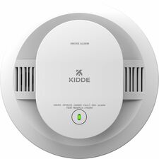 Kidde Smoke Alarm 85 dB - Visual, Audible - Surface Mount, Wall Mountable, Ceiling Mountable - Red, Green, Amber - White