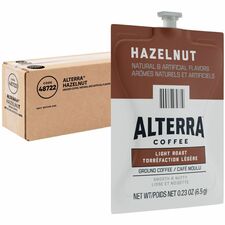 Alterra Freshpack Hazelnut Flavored Coffee Compatible with Flavia Creation 150, Flavia Creation 200, Flavia Creation 500 - Medium - 0.2 oz - Freshpack - Hazelnut - Decaffeinated - 40 / Carton