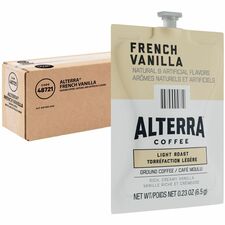 Alterra Freshpack French Vanilla Flavored Coffee Compatible with Flavia Creation 150, Flavia Creation 200, Flavia Creation 500 - Medium - 0.2 oz - Freshpack - French Vanilla - 40 / Carton
