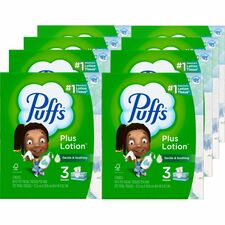 Puffs Plus Lotion Facial Tissue WhiteBox - 124/Box - 24 / Carton