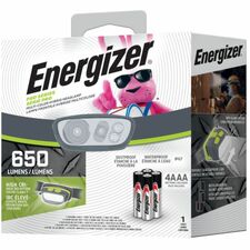 Energizer Multicolor Hybrid Headlamp LED - 650 lm Lumen - AAA - Lithium Ion (Li-Ion) - Battery Rechargeable - Battery - Water Proof, Shatter Proof, Dust Proof - Gray, Green - 1 Each
