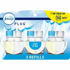 Febreze Plug Linen/Sky Oil Refill Oil - 0.8 fl oz (0 quart) - Linen & Sky - 50 Day - 3 / Pack