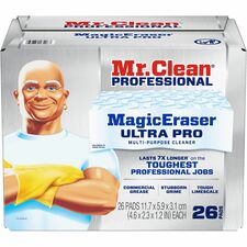 Mr. Clean Magic Eraser Ultra Pro Pads For Multipurpose - Pad - Long Lasting, Durable - White - 26 / Box
