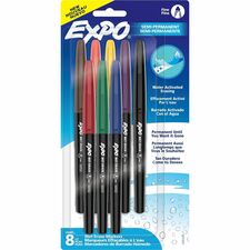 Expo Wet-Erase Markers Fine Marker Point - Erasable - Assorted Ink - 8 / Pack