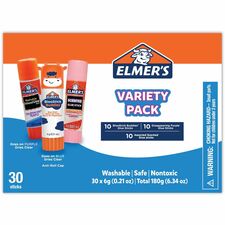 Elmer's BlooStick Buddies, Disappearing Purple and Scented Glue Stick Combo Pack Purple, Blue - 30 / Box