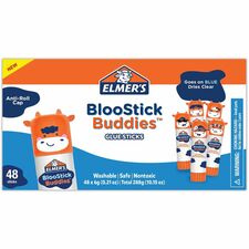 Elmer's BlooStick Buddies Glue Sticks 0.21 oz - Blue - 48 / Box