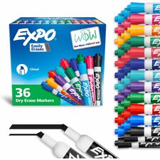 Expo Dry Erase Markers Chisel Marker Point - Erasable - Assorted Ink/ - 36 / Box