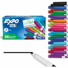 Expo Low-Odor Dry Erase Markers Fine Marker Point - Erasable - Assorted Ink/ - 36 / Box