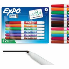Expo Low-Odor Dry Erase Markers Fine Marker Point - Erasable - Assorted Ink - Dry - 12 / Set