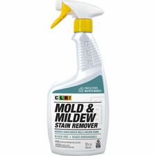CLR Pro Mold & Mildew Stain Remover For Multi Surface - Spray - 32 fl oz (1 quart) - Bleach-free - White - 6 / Carton
