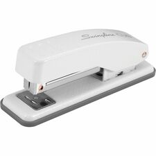 Swingline Cub Compact Stapler Staples Upto 20 Sheet - Holds Upto 105 Staple - Half Strip - Electric Artic White - Metal - 1 Each