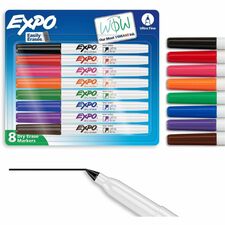 Expo Dry Erase Markers Ultra Fine Marker Point - Erasable - Assorted Ink - 8 / Set