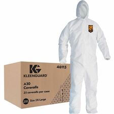 Ansell Health Splash & Particle Coveralls Recommended for: Pharmaceutical, Aerospace, Maintenance, Manufacturing - 2-Xtra Large - Splash, Dry Particle, Solid/Liquid Aerosol Protection - SMS, Fabric - White - Zipper Front, Elastic Back, Elastic Wrist, Elas